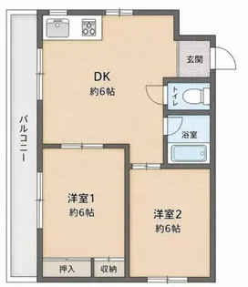 高木ハイツ【3階】の間取り