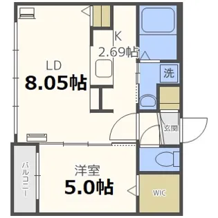 ラグナベルデ豊平【5階】の間取り