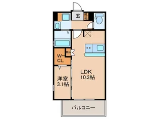 ブラン スタイル博多【9階】の間取り