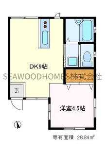 ブルーシェル六浦南【1階】の間取り