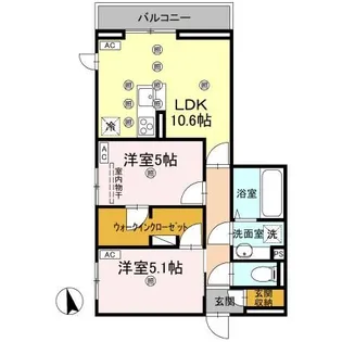 TORISIA大池【2階】の間取り