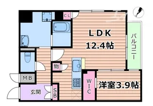 Dimora靭公園【8階】の間取り