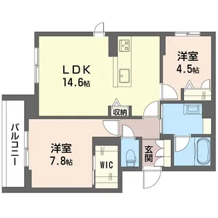 シャインバード【2階】の間取り