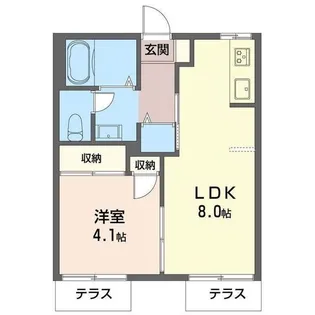 フォーブルセゾンA【1階】の間取り