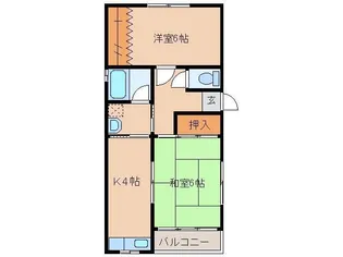 コーポサンセット77【2階】の間取り