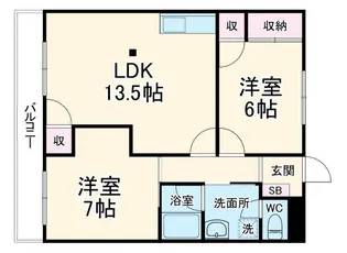 パークサイド高木【3階】の間取り