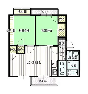 ガーデンハウス芦原B【2階】の間取り