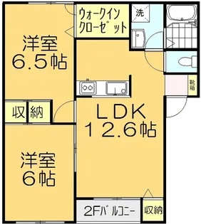 サンフラワー C【2階】の間取り