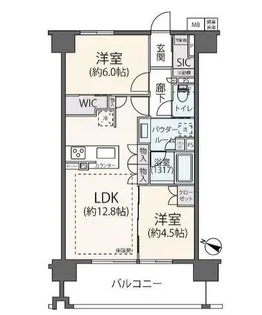 ファインレジデンス小田急相模原【12階】の間取り
