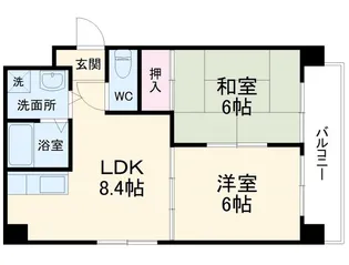 エレガンス穂積5号館【1階】の間取り