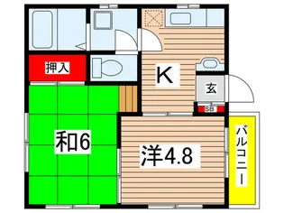 メイプルハイツ小谷野【1階】の間取り