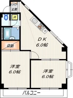 芳垣ハイツ【2階】の間取り