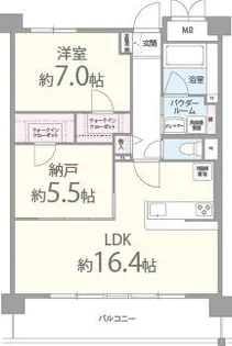 クレセントコート【3階】の間取り