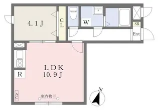 タスキsmart駒込IV【2階】の間取り
