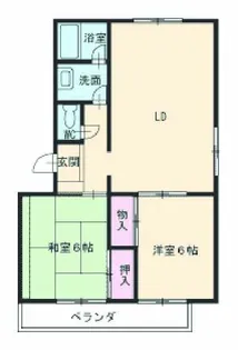 ハイツ明和 B【4階】の間取り