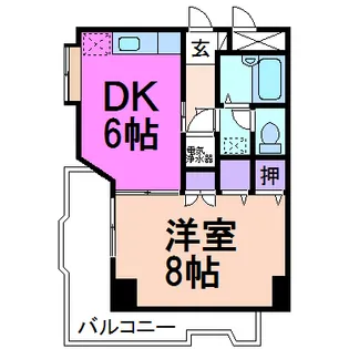 タワーレジデンシア鹿沼【6階】の間取り