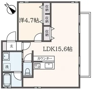 ミル フルール【2階】の間取り