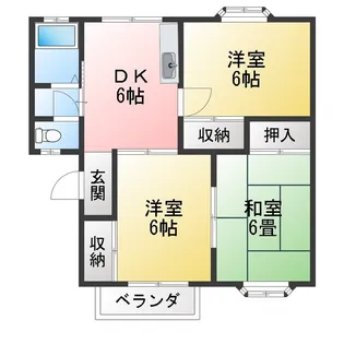 メゾンドールII【2階】の間取り
