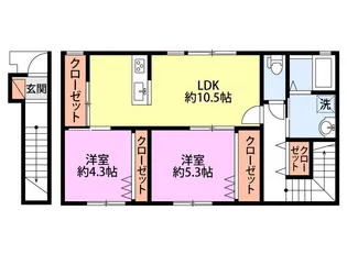 モントまるやまB【2階】の間取り