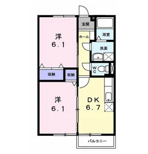 ファミール旭ケ丘I【2階】の間取り