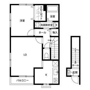 アンプルール リーブル フラッツマルシェ【2階】の間取り