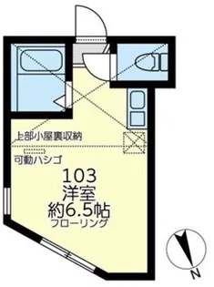 ユナイト・堀ノ内ボナフェスタオペラ【1階】の間取り