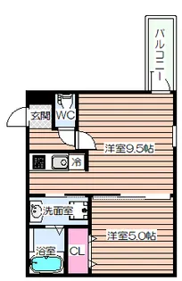 フジパレス塚本III番館【2階】の間取り