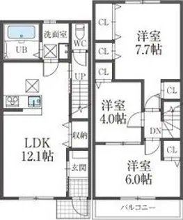 MAISONETTE LAND 大垣駅 Aの間取り
