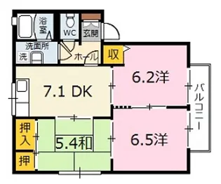 広島県広島市安佐北区深川1【アパート】の間取り