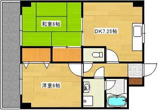 広島県広島市西区大芝2【マンション】の間取り