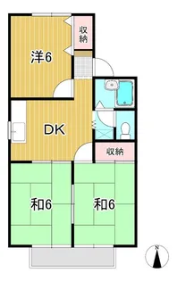 ヴィラみかの原 A【2階】の間取り