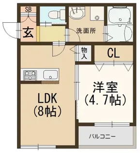 ヴィーブルKIZURI【2階】の間取り