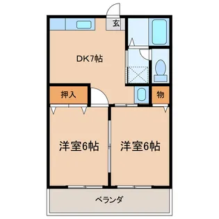 コーポ昴II【2階】の間取り