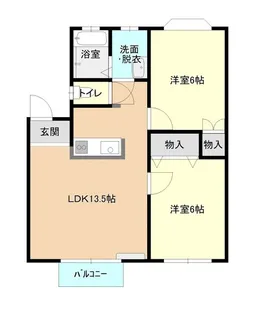 ヒカリコーポB棟【2階】の間取り