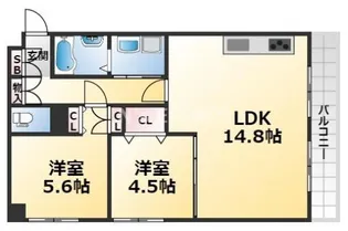 兵庫県神戸市兵庫区下沢通8【マンション】の間取り