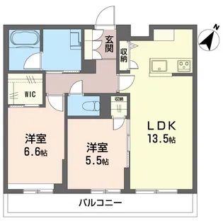モンターニュ エイチ ワイ【1階】の間取り