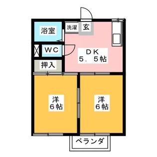 ハイランドIIA棟【1階】の間取り
