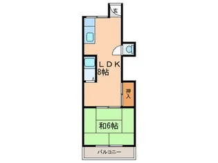 東須磨八木マンション【4階】の間取り