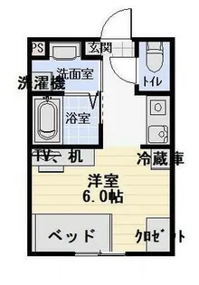 1Rの間取り画像