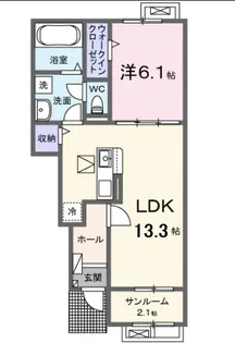 グローティール B【1階】の間取り