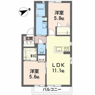 アーネスト・K1【1階】の間取り