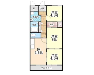 ワシントンアヴェニュー【4階】の間取り