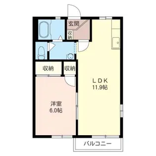 メゾンドパステル【2階】の間取り