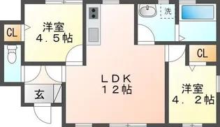 岐阜県岐阜市島栄町2【アパート】の間取り