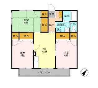 ハートフルアサノ【1階】の間取り