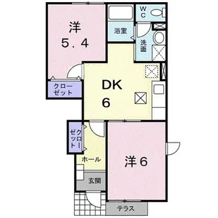 サンプラッツA【1階】の間取り