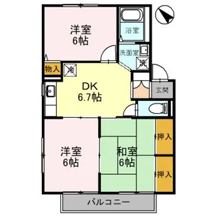 プレジール長坂台【2階】の間取り