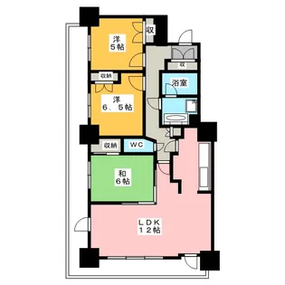 グランシティ レイディアントタワー【15階】の間取り