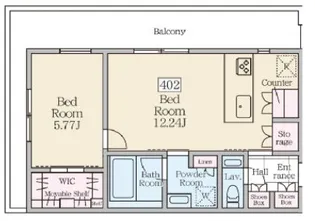 東京都世田谷区三軒茶屋1【マンション】の間取り
