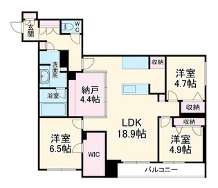ピノ・グリナージュ【3階】の間取り
